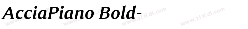AcciaPiano Bold字体转换